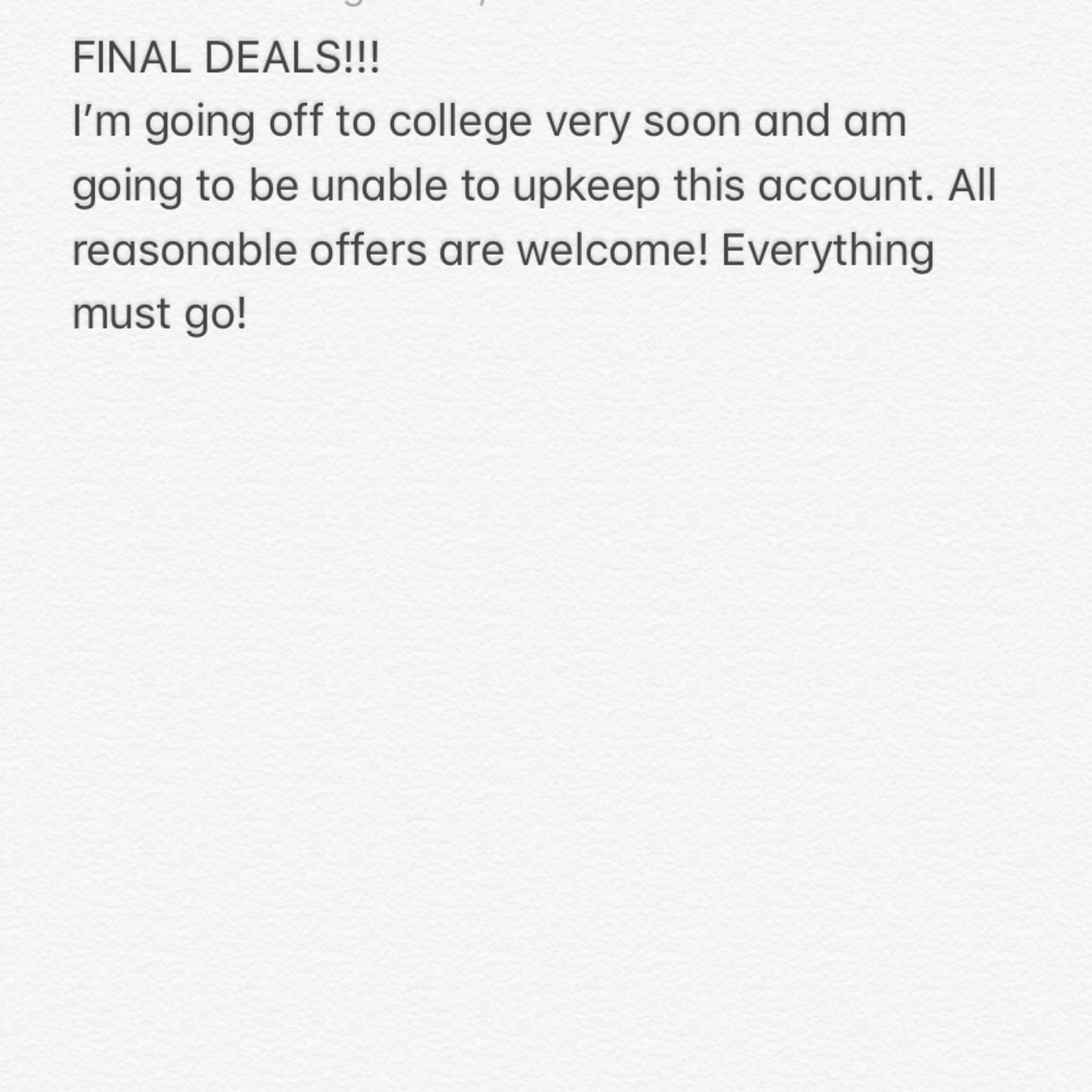EVERYTHING MUST GO!